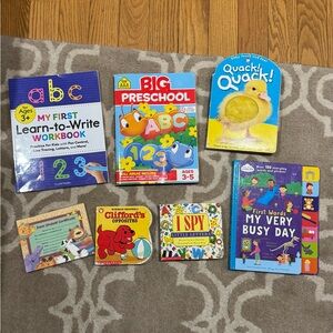 Children's Educational Book Set, ABC Books, School Books, Clifford, I Spy Books